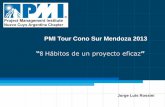 PMI Tour Cono Sur Mendoza 2013 - pminuevocuyo.org 8 hábitos de un proyecto... 1 “8 Hábitos de un proyecto eficaz” Jorge Luis Rossini PMI Tour Cono Sur Mendoza 2013