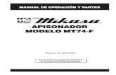 APISONADOR MODELO MT74-F - service.multiquip.comservice.multiquip.com/pdfs/MT74F-spanish-rev-9-manual.pdf · Placa de Características y Calcomanías .....20-21 Ensamble Caja de Transmisión