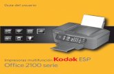 ESresources.kodak.com/support/pdf/en/manuals/AiOPrinters/ESP2100... · KODAK ESP Office Serie 2100 La impresora multifunción KODAK combina facilidad de uso y tintas económicas para
