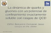 La dinámica de quarks y gluones con un potencial de ... · 06 de Marzo de 2011 La dinámica de quarks y gluones con un potencial de confinamiento exactamente soluble con rasgos de