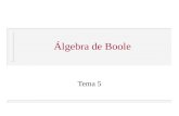 Álgebra de Boole - esi.uclm.es · Algebra de Boole binaria En 1860 George Boole desarrolló un Algebra en la que los valores de A y B sólo podían ser “verdadero” o “falso”