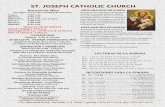 ST. JOSEPH CATHOLIC CHURCH - stjv.org · La colecta de comida mensual para el banco de comida de St. Mary’s será el próximo fin de semana, 10-11 de marzo. ... ción de oración