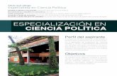 ESPECIALIZACIÓN EN CIENCIA POLÍTICA - Universidad ... · Docente de diferentes perspectivas teóricas relacionadas con ciencia política, teoría política, filosofía políti-ca