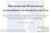 Mecanismos financieros innovadores en América del Sur - CBD … · 2014-03-26 · Mecanismos financieros de América del Sur TRADICIONALES INNOVADORES ... manejo y monitoreo de los