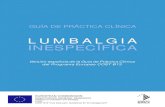 LUMBALGIA INESPECÍFICA - geosalud.com · 6.3.18 Gabapentina ... en el ámbito de la lumbalgia que fueron nombrados por los gobiernos de los 14 países participantes.