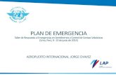 PLAN DE EMERGENCIA - icao.int DE EMERGENCIA... · Taller de Respuesta a Emergencias en Aeródromos y Control de Cenizas Volcánicas (Lima, Perú, 9 - 13 de junio de 2014) AEROPUERTO