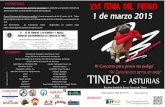 XXI FERIA DEL PERRO 1 de marzo 2015 · Estarán presentes en la Feria: Cuerpos de Seguridad Grupo del Perro de Salvamento de Asturias Servicio Cinológico de la Guardia Civil de la