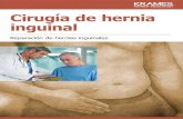 Cirugía de hernia inguinal (PDF) - veteranshealthlibrary.org · mayoría de las hernias no son potencialmente mortales. ... turas pasan entre la ingle y el ... el saco de la hernia