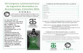 VII Congreso Latinoamericano de Ingeniería Biomédica en ... · INGENIERIA BIOMEDICA Este sistema le permite ir amortiguando la inscripción por cuotas desde el año que elija para