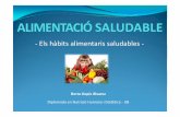 Xerrada hàbits alimentaris · Berta Llopis Álvarez Diplomada en Nutrició Humana i Dietètica ‐UB. Què és l’alimentació saludable? ¾Una ... 1 quarter petit de pollastre,