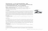 Síntesis y propiedades de nanopartículas monometálicas y ...eprints.uanl.mx/10423/1/45_Sintesis.pdf · Br (CTAB), as a cationic surfactant, is presented in this paper. This coverage