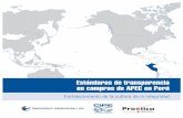 Estándares de transparencia en compras de APEC en Perú · Estándares de transparencia en compras de APEC en Perú: Fortalecimiento de la cultura de la integridad 7 Como resultado