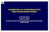 Actualización en el tratamiento de la Hipercolesterolemia familiar · • Efectos adversos generalmente leves: dispepsia, incremento variable de litiasis biliar, aumento de las transaminasas.