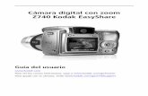 Cámara digital con zoom Z740 Kodak EasyShareresources.kodak.com/support/pdf/es/manuals/urg00330/Z740_GLB_es.pdf · Almacenamiento de imágenes en una tarjeta SD/MMC La cámara tiene