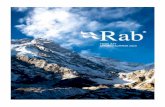 RAB Primavera/Verano 2014 · RAB Rab es una marca desarrollada en la pasión ... cuins y la envolvemos en el ligerísimo tejido Pertex® Quantum tanto en el interior como en el exterior.