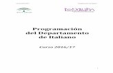 Programación de italiano 2016-2017 - eoixauen.eseoixauen.es/.../2014/03/Programación-de-italiano-2016-2017.pdf · de inmediata necesidad que requieran comprender y producir textos
