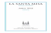 MISAL DIARIO - arquidiocesisgdl.org · LA SANTA MISA MISAL DIARIO Abril 2018 CICLO B Año IX. Número 103. Guadalajara, Jalisco, México