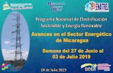 Avances en el Sector Energético de Nicaragua · 5 210 viviendas 965 habitantes c$ 11.33 mm inauguraciones del 04 de julio al 10 de julio 2019 en los departamentos de chontales y