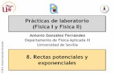 Prácticas de laboratorio (Física I y Física II)tesla.us.es/f1_practicas/herramientas/08 - Rectas potenciales y exponenciales.pdf · Prácticas de laboratorio (Física I y Física