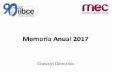 Memoria Anual 2016 - IIBCE Anual 2017.pdf · Consejo Directivo 2016-2018 Dra. Susana González Presidente Dr. Gustavo Folle Vice-Presidente Dra. Adriana Mimbacas Dra. Inés Ponce