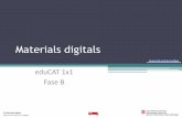 Materials digitals - xtec.catarigada/cursos/1x1/eduCAT 1x1 Fase B - Modul 1... · Projecte eduCAT 1x1 •Conreió a Catalunya del projete Esola 2.0 _ –Proporciona a l'alumnat ordinadors