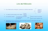LOS MATERIALES - ingjpasuagrm.files.wordpress.com · LOS MATERIALES En la Fabricación de objetos y productos se utilizan materiales: Orgánicos Metálicos Sintéticos Animal Animal
