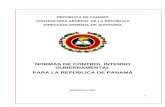 Normas de Control Interno - mida.gob.pa · 2 La Contraloría General de la República acordó la emisión de las Normas de Control Interno Gubernamental para la República de Panamá,