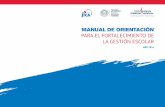 MANUAL DE ORIENTACIÓN PARA EL FORTALECIMIENTO DE LA ... · Proyecto de Gestión (PG) en la dimensión organizacional estructural y el Proyecto de Presupuesto en la dimensión administrativa