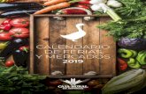 CALENDARIO DE FERIAS Y MERCADOS 2019 · Arriondas - Candás - Cangas del Narcea - Cangas del Narcea (mercado 2º sábado de cada mes) - Carreña de Cabrales - La Felguera Corvera,