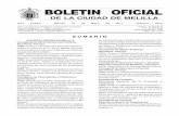BOLETIN OFICIAL - melilla.es · propietario del solar sito en Canteras del Carmen, número 17. BOME NÚM. 4815 - MELILLA, MARTES 10 DE MAYO DE 2011 - PAG. 2004 1279.- Notificación