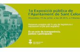 El terreny de joc de l’administració local - santceloni.cat · - Medi ambient urbà - Infraestructura viària i altres equipaments de la seva titularitat - Avaluació i informació