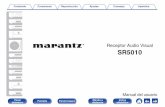 Receptor Audio Visual - us.marantz.com · 0Con la tecnología de circuito discreto, el amplificador de potencia ofrece la misma calidad en los 7 canales (140 W x 7 canales) Para un