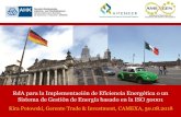 RdA para la Implementación de Eficiencia Energética o un ... · 17.09.2018 La Cámara Mexicano-Alemana de Comercio e Industria (CAMEXA) tiene aprox. 800 socios es la Cámara Europea