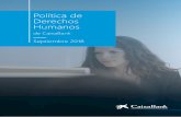Política de Derechos Humanos - caixabank.com · CaixaBank, S.A., Barcelona, 2018 3 Calidad, confianza y compromiso social 1 Pólítica de Derechos Humanos de CaixaBank Introducción