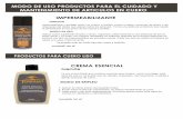 Manual de Uso Terrano - calzadoterrano.comcalzadoterrano.com/es/wp-content/uploads/2017/07/Manual-de-Uso-Terrano.pdf · Es una crema fluida que contiene esencias para limpiar, nutrir