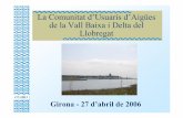 La Comunitat d’Usuaris d’Aigües de la Vall Baixa i Delta ... gestió de l'aigua_archivos/jornada aigua-Codina.pdf · CUADLl L’aigua és un bé escàs i valuós de propietat