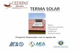 Terma Solar - energiayambienteandina.net - TERMA SOLAR.pdf · Ubicación del baño 1. Disponer de un ambiente para el baño de un área interna mínima de 1.20 x 1.40 metros (o un