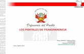 LOS PORTALES DE TRANSPARENCIA - minjus.gob.pe · Las autoridades encargadas de formular los presupuestos tomarán en cuenta estos plazos en la asignación de los recursos correspondientes.