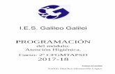 I.E.S. Galileo Galileiiesgalileocordoba.es/wp-content/uploads/2015/11/programacion-hig-17-18... · Desde su origen, el IES Galileo Galilei nació como un centro de Formación Profesional,