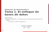 Sistemas de Información II Tema 1. El enfoque de bases de ... · 1 Sistemas de Información II Tema 1. El enfoque de bases de datos Carlos Castillo UPF – 2008 Bibliografía: Elmasri