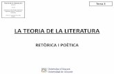 FILOLOGIA I CIÈNCIA DE LA LITERATURA - rua.ua.esrua.ua.es/dspace/bitstream/10045/19027/1/Tema_03.pdf · LA TEORIA DE LA LITERATURA RETÒRICA I POÈTICA Teoria de la Literatura I