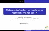 Heterocedasticidad en modelos de regresion ordinal con Rr-es.org/3jornadasR/pdfs/3_Canadas_Reche.pdf · Probabilidades observadas ⇐⇒probabilidades predichas Problemas con los