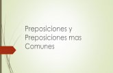 Preposiciones mas comunes - TWI Language Lab - Homeccistwilanguagelab.weebly.com/uploads/1/3/3/9/13391939/preposiciones... · ¿Qué es preposición? Preposición es una parte invariable