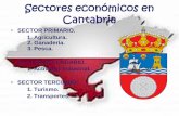 Sectores económicos en Cantabria · 1 2 3 Sector primario Sector secundario Sector terciario . SECTOR PRIMARIO. Agricultura • No es muy importante la agricultura debido a sus abruptas