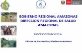 GOBIERNO REGIONAL AMAZONAS DIRECCION REGIONAL DE … · DIRECCION REGIONAL DE SALUD AMAZONAS PROCESO SERUMS 2013-I ... 53 Amazonas CONDORCANQUI Enfermería P.S. Putuyakat I-3 Nacional