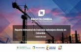 Reporte trimestral de inversión extranjera directa en Colombia³n... · El 93,5% de los flujos de IED en Colombia se concentró en sectores diferentes a petróleo y minería, mientras