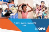 CLÚSTER SALUD MIGRACIÓN 2018 - humanitarianresponse.info · • Apoyo al Plan de Respuesta en Salud • Complementariedad a los esfuerzos del Estado • Promoción y apoyo al fortalecimiento