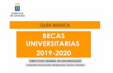 Guía Básica 2019-2020 - gobiernodecanarias.org · 1.500 € estas becas van destinadas a estudiantes que no cumplan con los requisitos para ser beneficiario de todas o alguna de