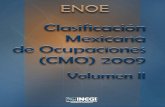 Clasificación Mexicana de Ocupaciones (CMO). Volumen ll ... · volumen II, consta de dos capítulos. El primero presenta la versión El primero presenta la versión abreviada de