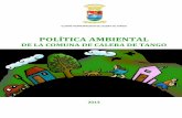 POLÍTICA AMBIENTAL - municaleradetango.clmunicaleradetango.cl/statics/docs/medioambiente/politica_ambiental.pdf · En términos productivos, la comuna se caracteriza por ser principalmente